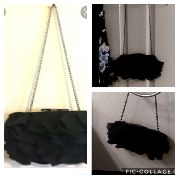 Ruffle clutch purse